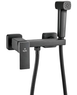 Гигиенический душ со смесителем Rose R2805H-1 чёрный матовый